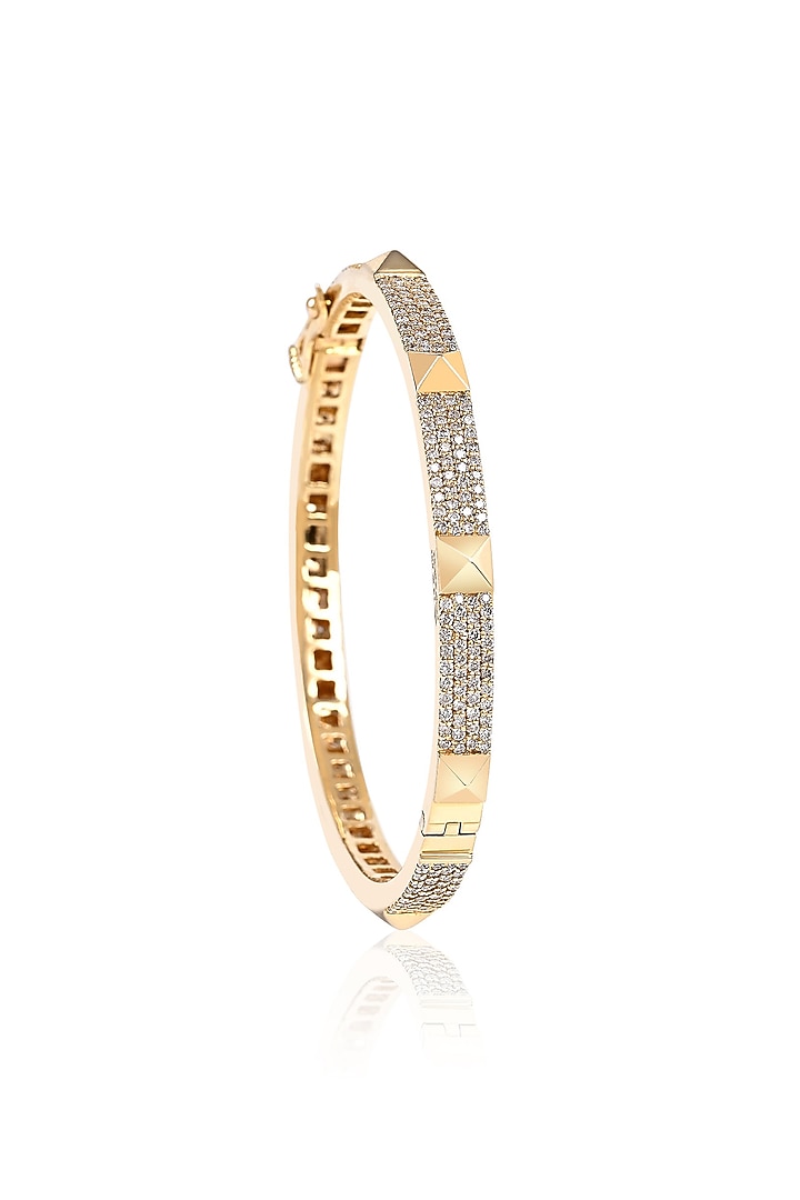 14kt Yellow Gold Finish Diamond Bracelet by Amaris Jewels at Pernia's Pop Up Shop