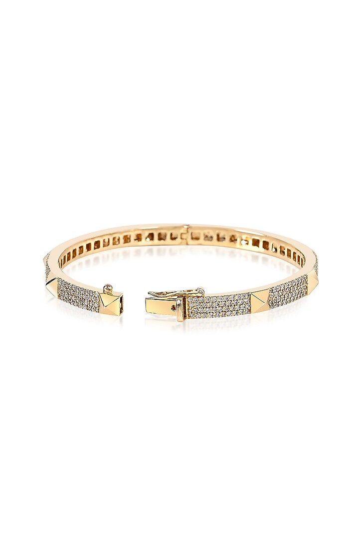14kt Yellow Gold Finish Diamond Bracelet by Amaris Jewels at Pernia's Pop Up Shop
