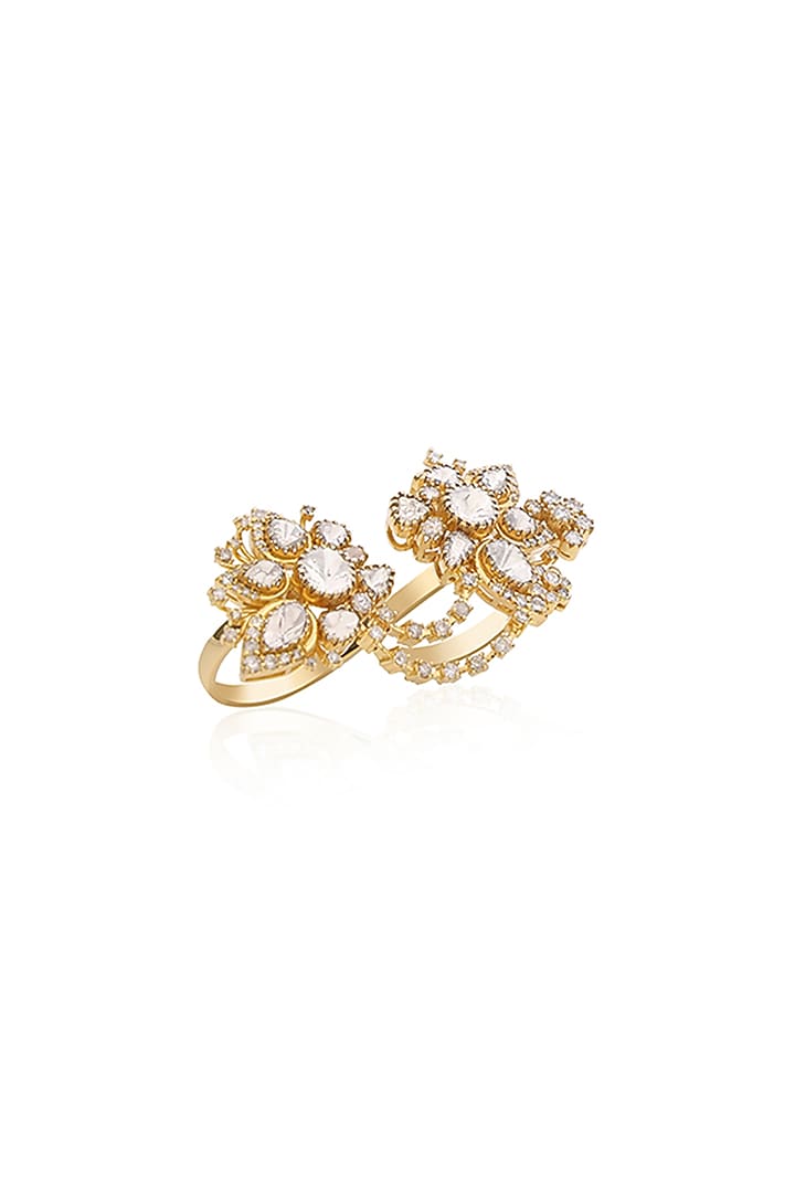 14kt Yellow Gold Finish Diamond Ring by Amaris Jewels at Pernia's Pop Up Shop