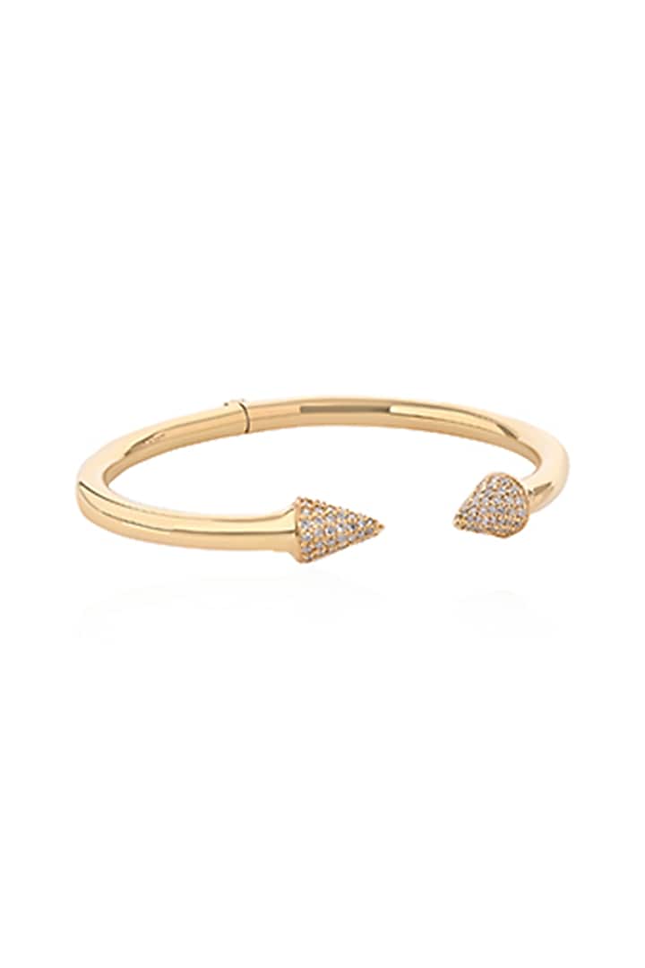 14kt Yellow Gold Finish Diamond Hardware Neo Bracelet by Amaris Jewels at Pernia's Pop Up Shop