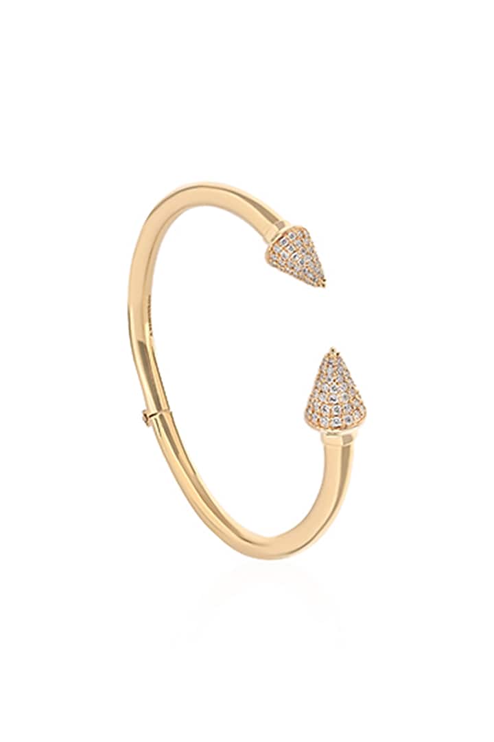 14kt Yellow Gold Finish Diamond Hardware Neo Bracelet by Amaris Jewels at Pernia's Pop Up Shop