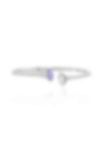 14kt White Gold Finish Diamond & Sapphire Bracelet by Amaris Jewels at Pernia's Pop Up Shop