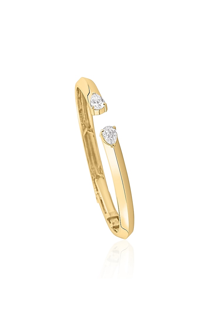 14kt Yellow Gold Finish Diamond Bracelet by Amaris Jewels at Pernia's Pop Up Shop