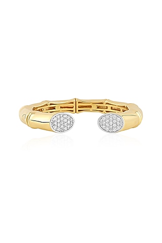 14kt Yellow Gold Finish Diamond Slim Bracelet by Amaris Jewels