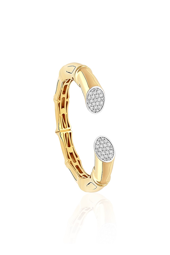 14kt Yellow Gold Finish Diamond Slim Bracelet by Amaris Jewels at Pernia's Pop Up Shop