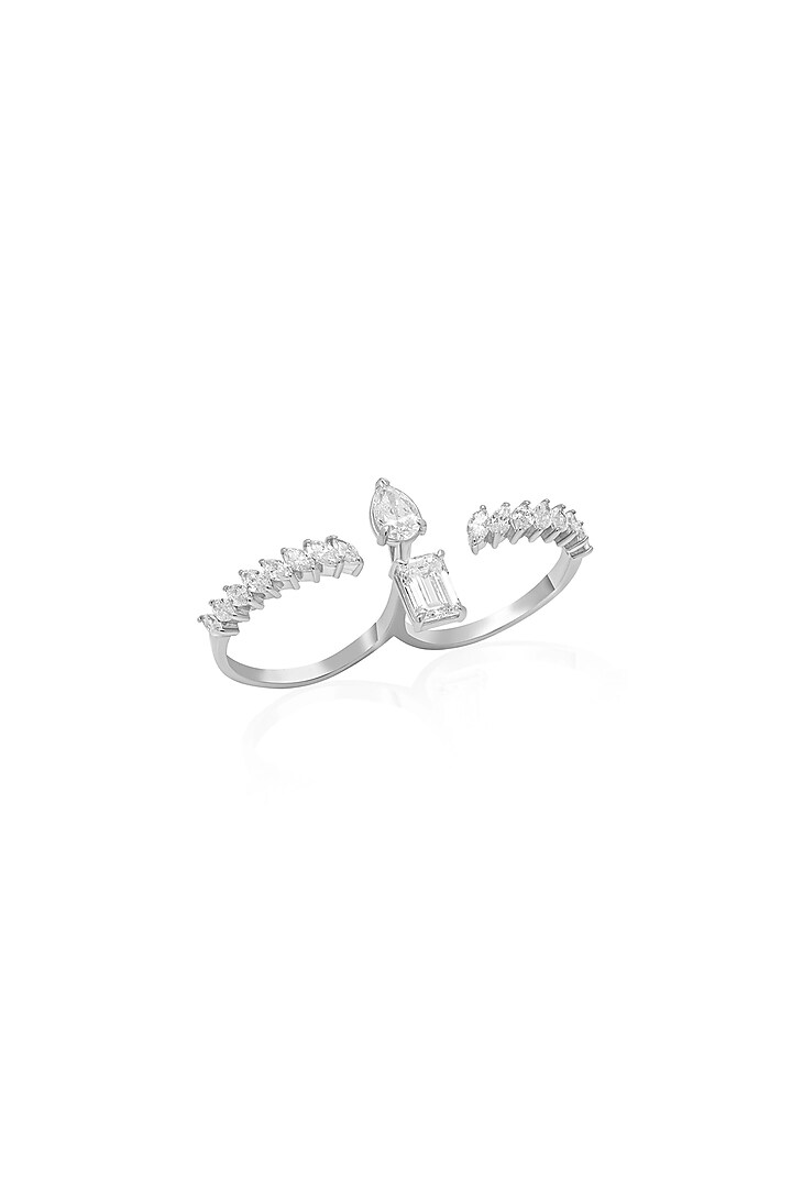 14kt White Gold Finish Diamond Ring by Amaris Jewels at Pernia's Pop Up Shop