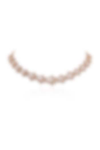 14kt Yellow Gold Finish Diamond Necklace by Amaris Jewels at Pernia's Pop Up Shop