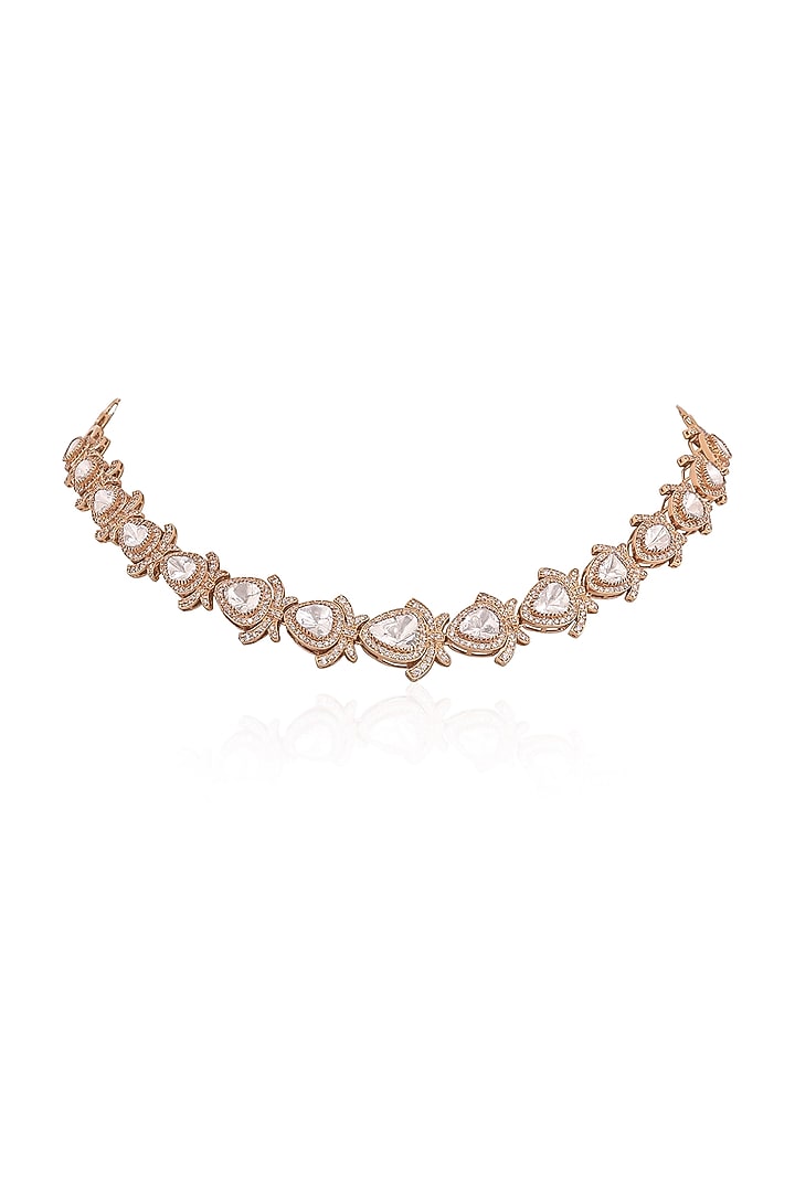 14kt Yellow Gold Finish Diamond Necklace by Amaris Jewels at Pernia's Pop Up Shop