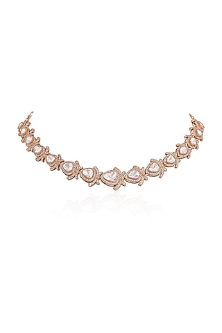 14kt Yellow Gold Finish Diamond Necklace by Amaris Jewels