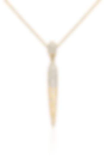 14kt Yellow Gold Finish Diamond Pendant Necklace by Amaris Jewels at Pernia's Pop Up Shop