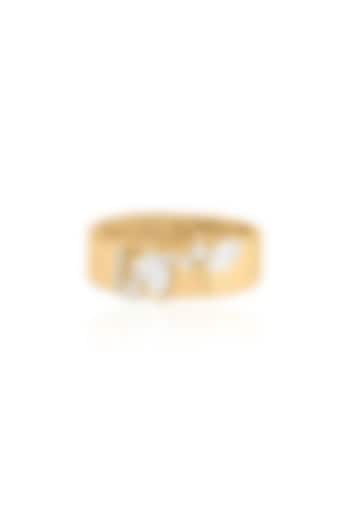 14kt Yellow Gold Finish Diamond Ring by Amaris Jewels at Pernia's Pop Up Shop