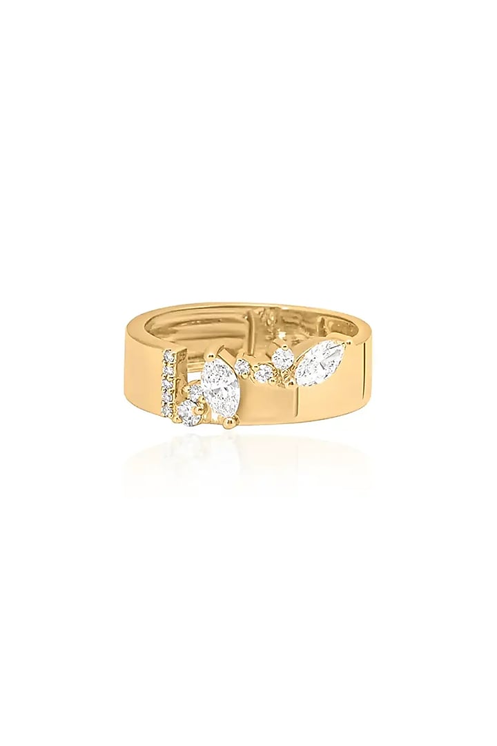 14kt Yellow Gold Finish Diamond Ring by Amaris Jewels at Pernia's Pop Up Shop