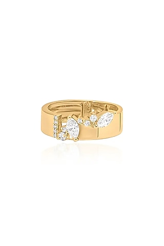14kt Yellow Gold Finish Diamond Ring by Amaris Jewels