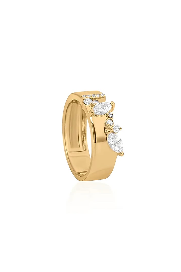 14kt Yellow Gold Finish Diamond Ring by Amaris Jewels at Pernia's Pop Up Shop
