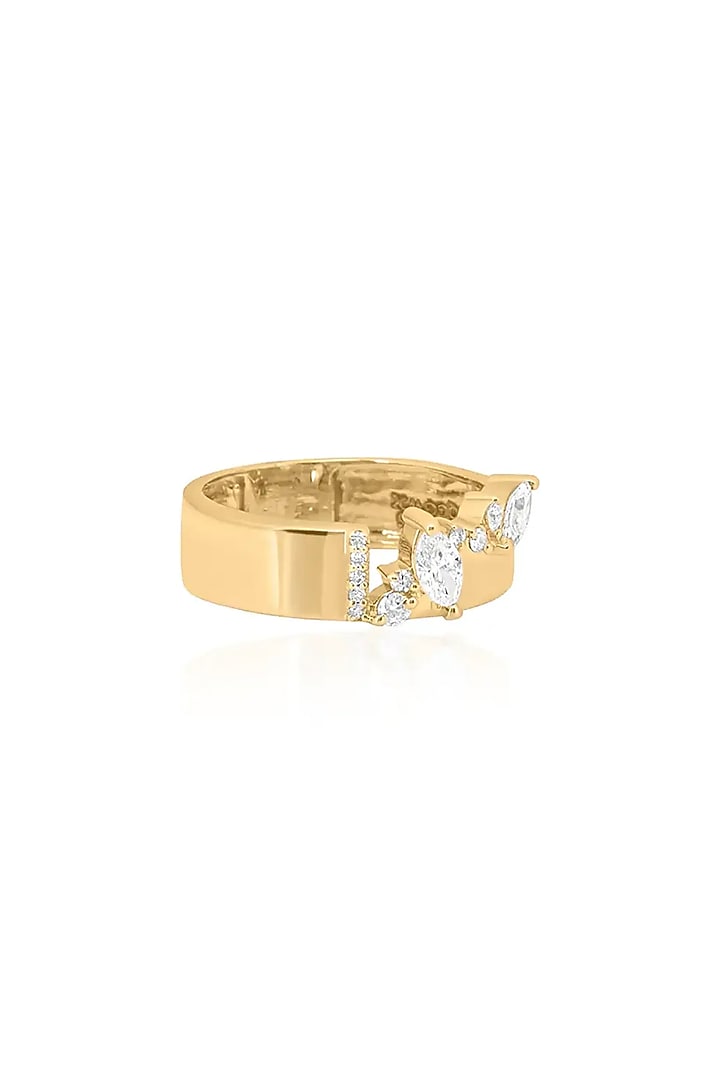14kt Yellow Gold Finish Diamond Ring by Amaris Jewels at Pernia's Pop Up Shop