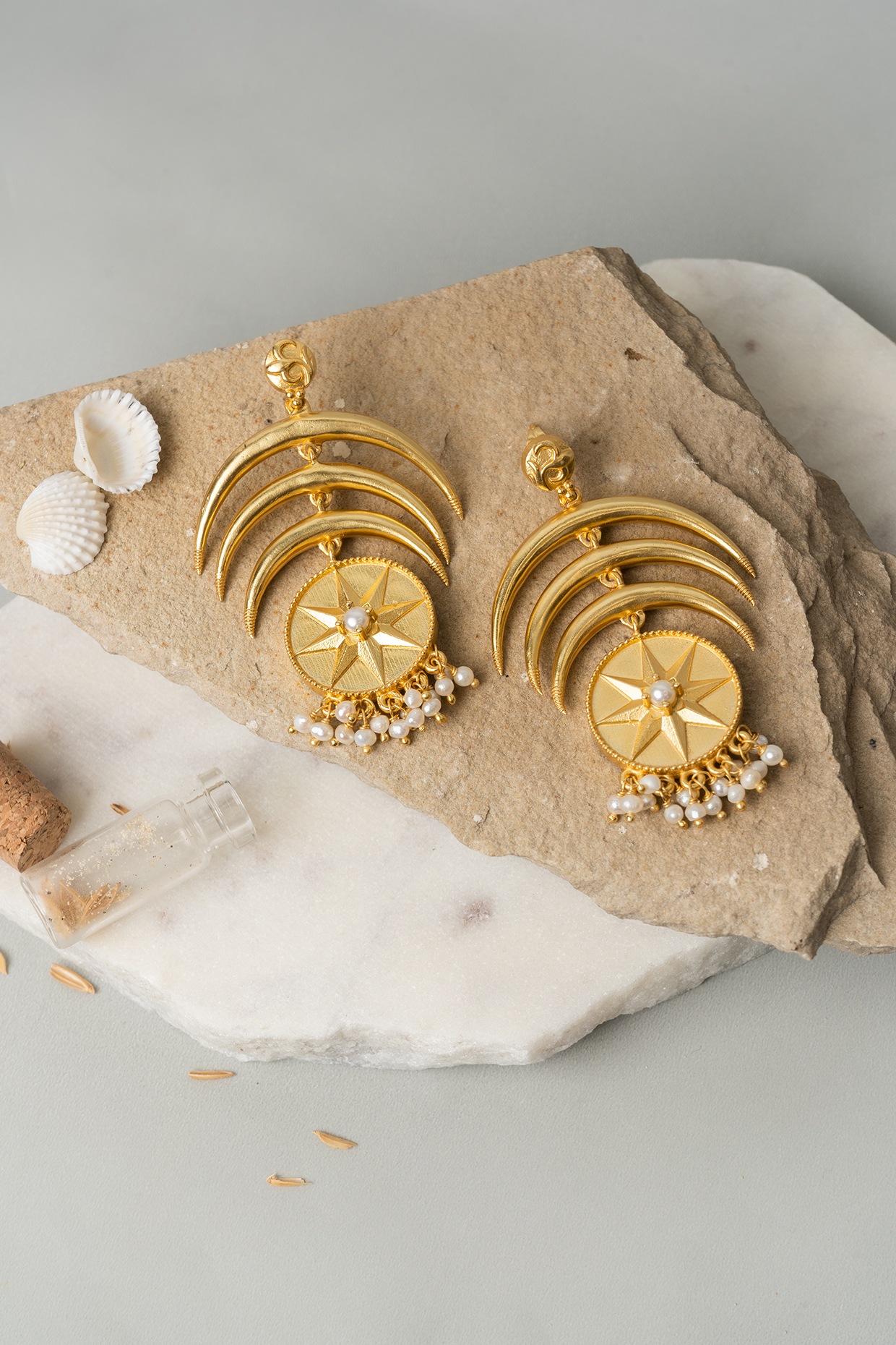 Gold Arc Earrings | Another Feather