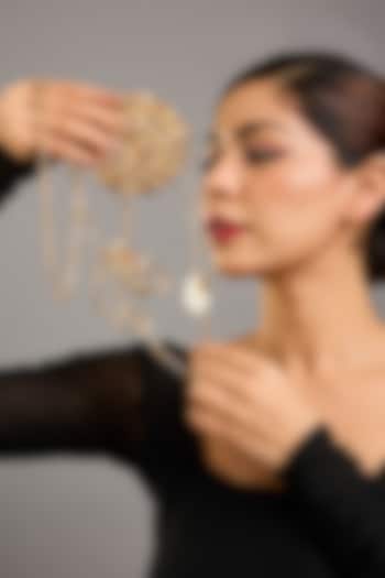 Gold Brass Sling Bag by AMAMA at Pernia's Pop Up Shop