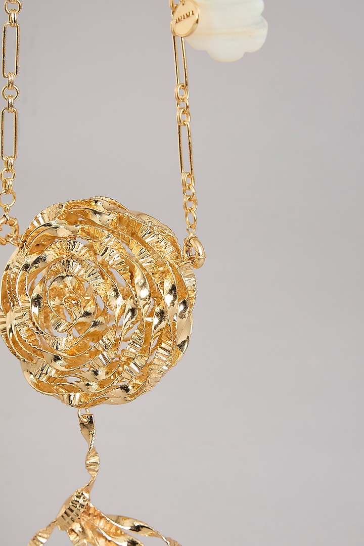 Gold Brass Sling Bag by AMAMA at Pernia's Pop Up Shop