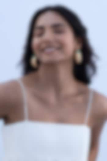 Gold Plated Brass Hoop Earrings by AMAMA at Pernia's Pop Up Shop