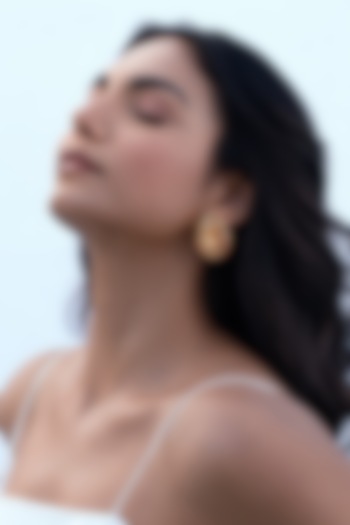 Gold Plated Brass Stud Earrings by AMAMA at Pernia's Pop Up Shop