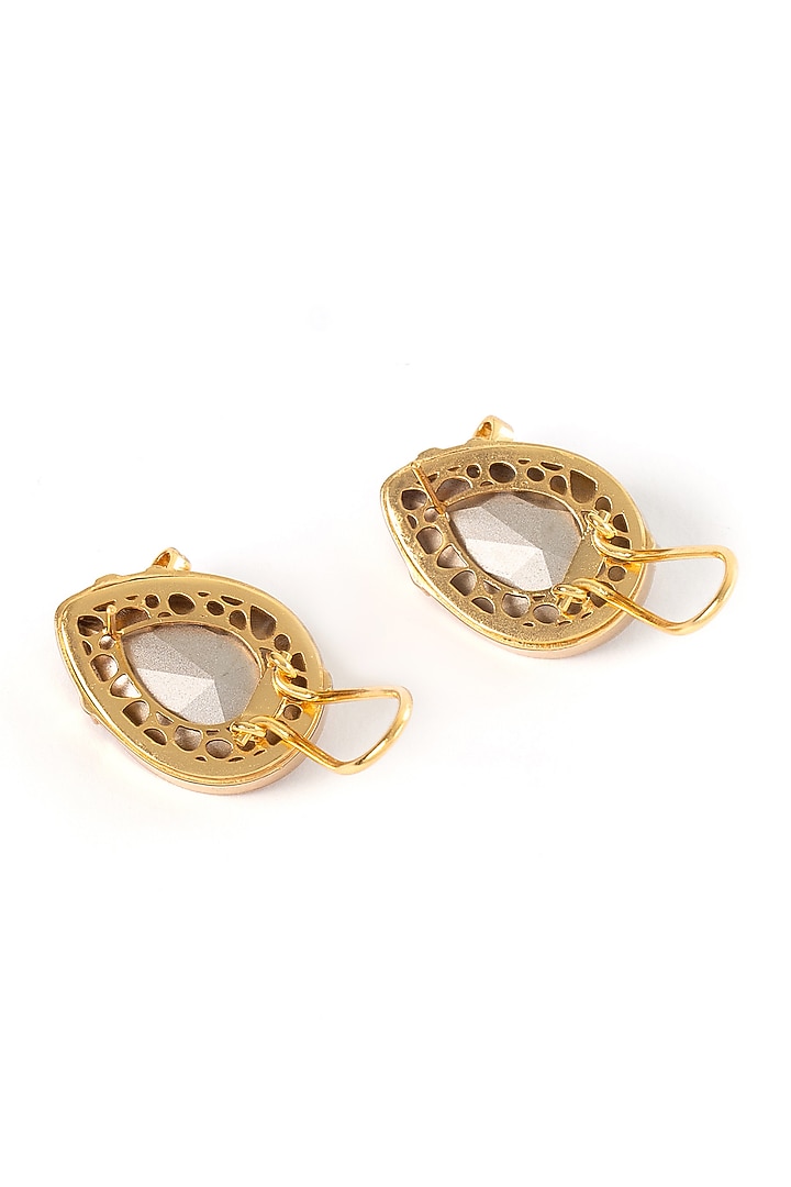 Gold Plated Brass Stud Earrings by AMAMA at Pernia's Pop Up Shop