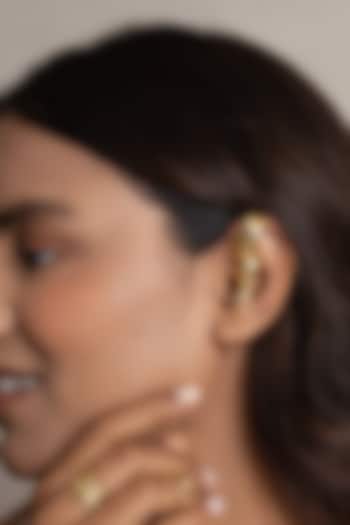 Gold Plated Brass Ear Crawlers by AMAMA at Pernia's Pop Up Shop