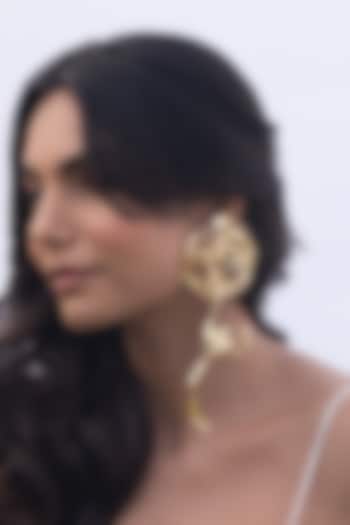 Gold Plated Rose Stud Earrings by AMAMA at Pernia's Pop Up Shop