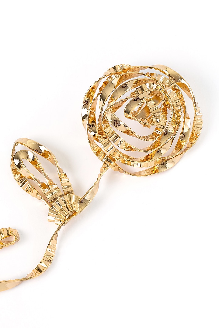 Gold Plated Rose Stud Earrings by AMAMA at Pernia's Pop Up Shop