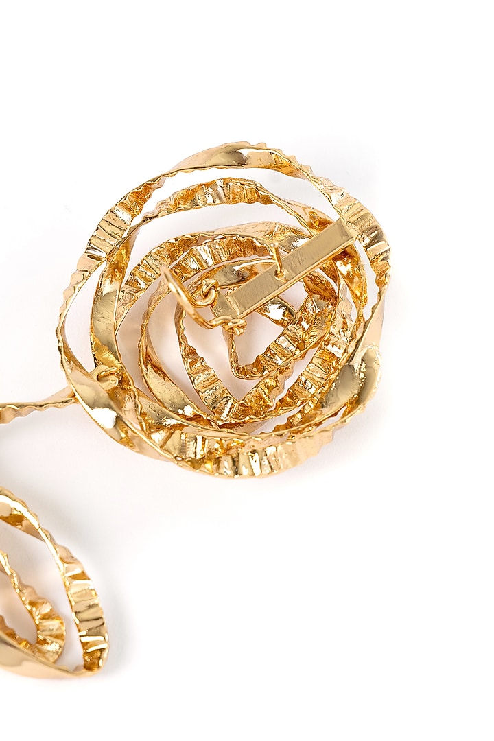 Gold Plated Rose Stud Earrings by AMAMA at Pernia's Pop Up Shop