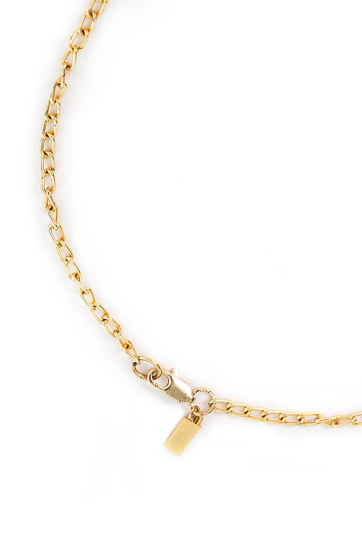 Gold Plated Faux Pearl Charm Necklace by AMAMA at Pernia's Pop Up Shop
