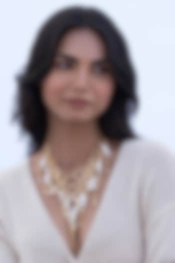 Gold Plated Faux Pearl Necklace by AMAMA at Pernia's Pop Up Shop