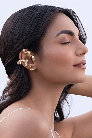 Gold Plated Brass Earcuffs by AMAMA