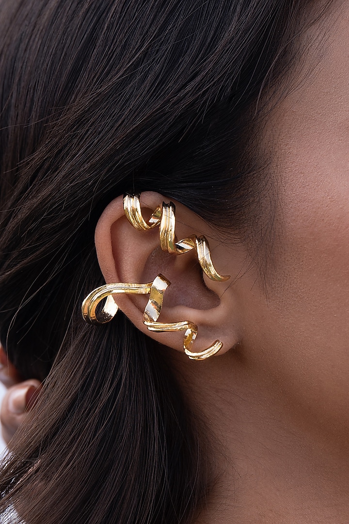 Gold Plated Brass Earcuffs by AMAMA at Pernia's Pop Up Shop