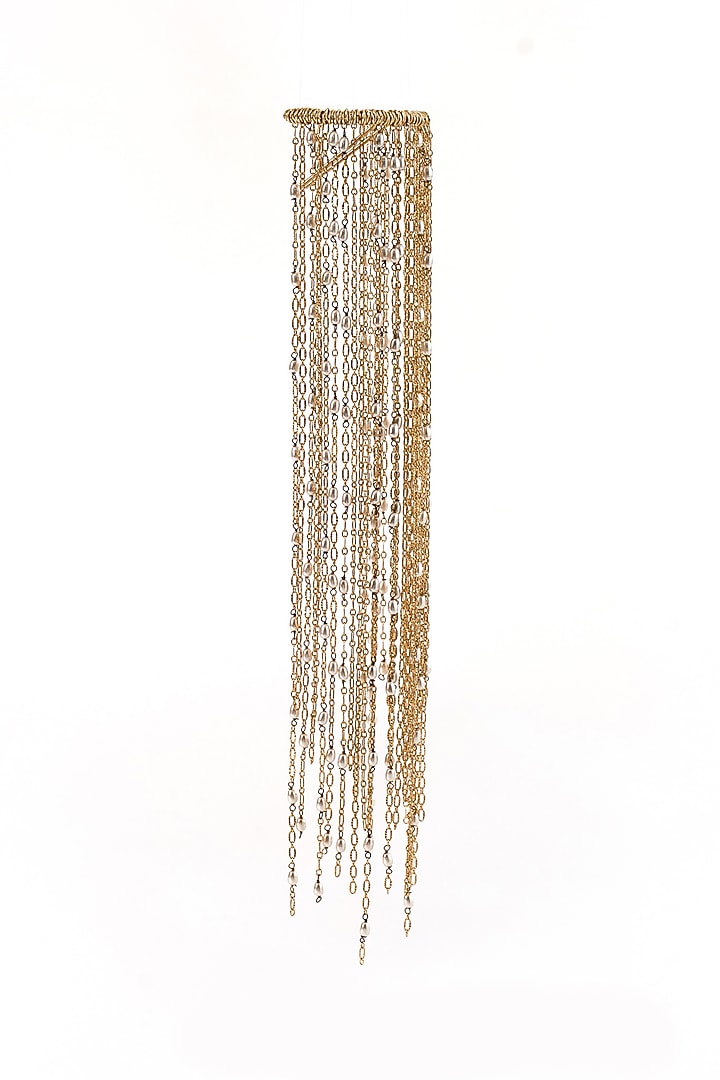 Gold Plated Faux Pearl Hair Accessory by AMAMA at Pernia's Pop Up Shop