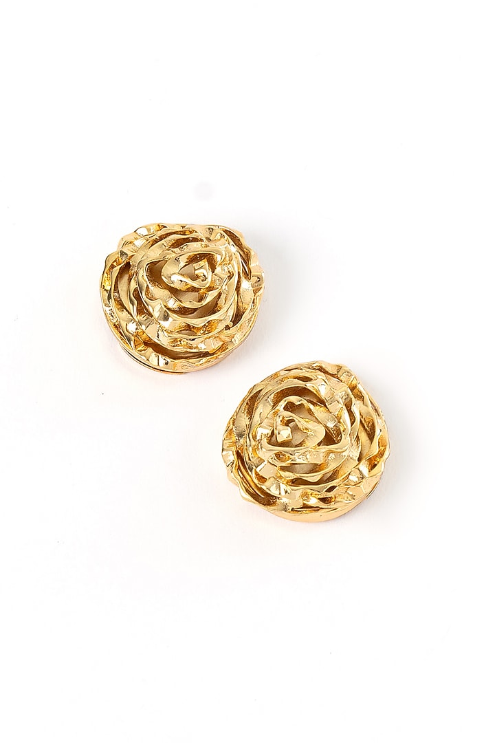 Gold Plated Brass Buttons (Set Of 2) by AMAMA at Pernia's Pop Up Shop
