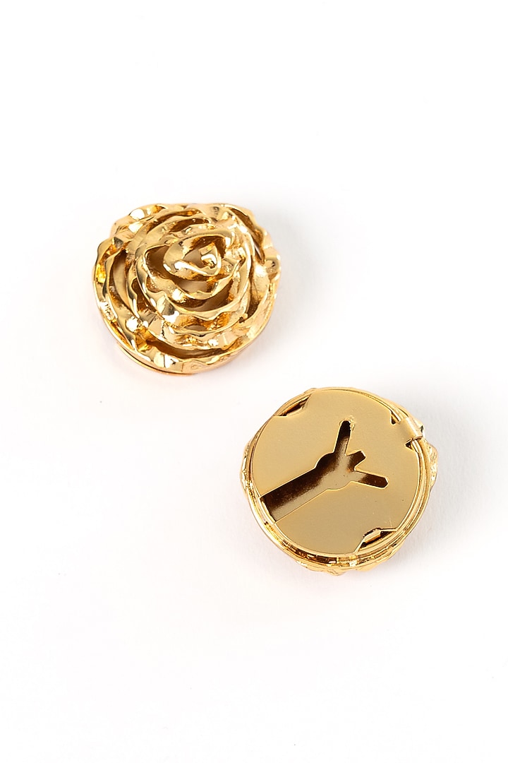 Gold Plated Brass Buttons (Set Of 2) by AMAMA at Pernia's Pop Up Shop