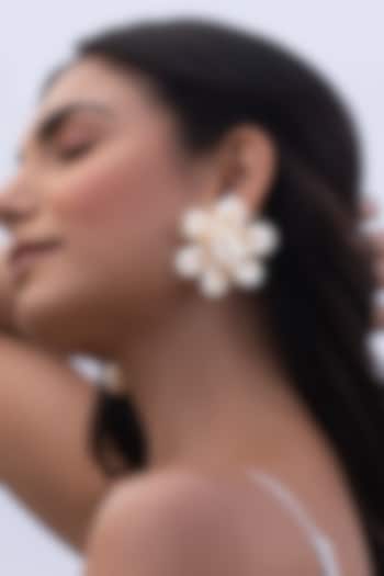 Gold Plated Shell Stud Earrings by AMAMA at Pernia's Pop Up Shop