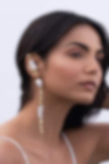 Gold Plated Brass Ear Crawler by AMAMA at Pernia's Pop Up Shop