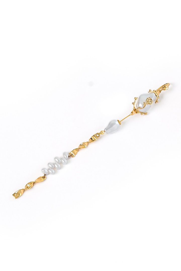 Gold Plated Brass Ear Crawler by AMAMA at Pernia's Pop Up Shop