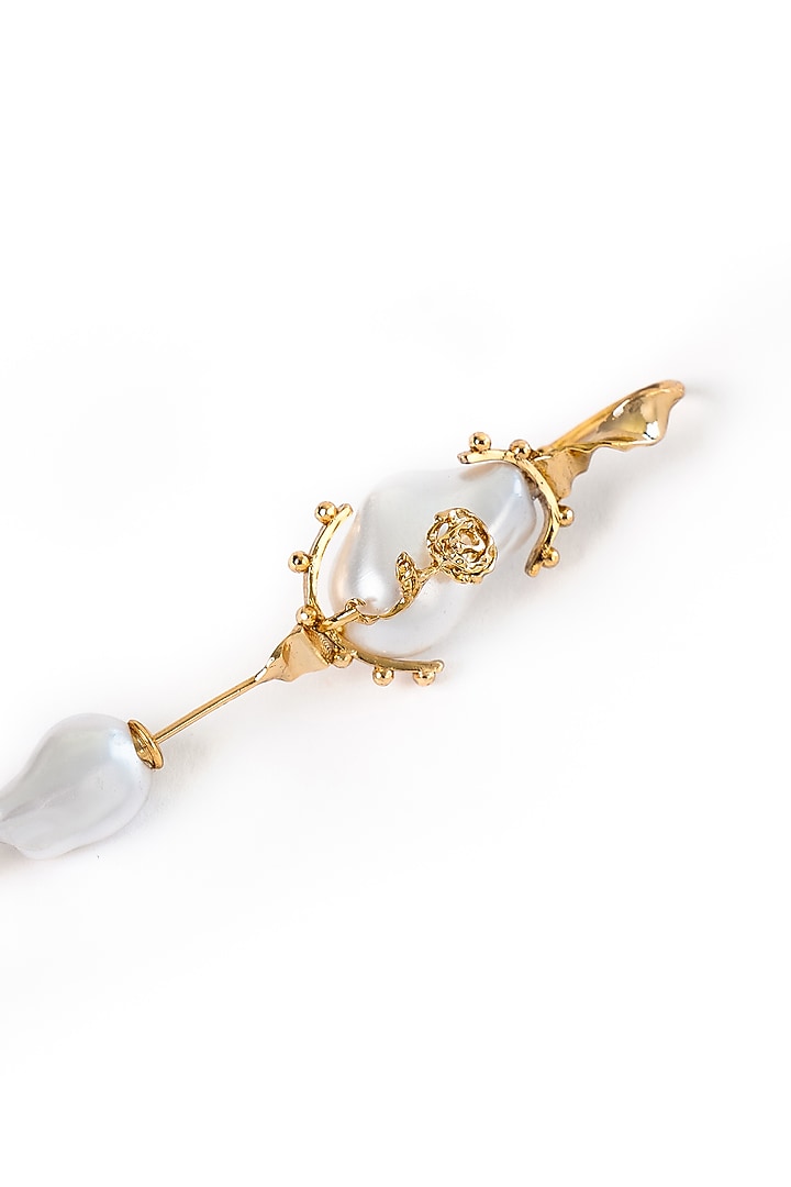 Gold Plated Brass Ear Crawler by AMAMA at Pernia's Pop Up Shop