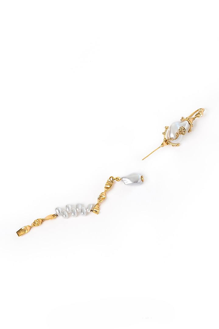 Gold Plated Brass Ear Crawler by AMAMA at Pernia's Pop Up Shop