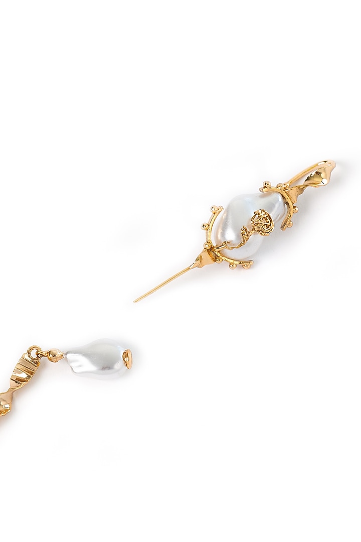 Gold Plated Brass Ear Crawler by AMAMA at Pernia's Pop Up Shop