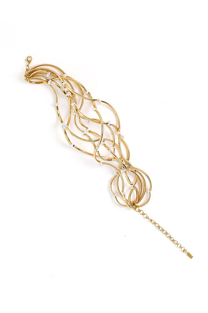 Gold Plated Brass Choker Necklace by AMAMA at Pernia's Pop Up Shop