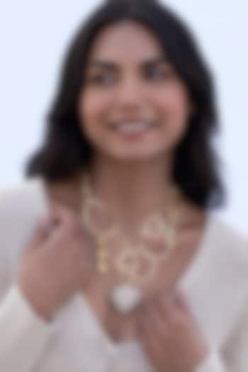 Gold Plated Faux Pearl Necklace by AMAMA at Pernia's Pop Up Shop