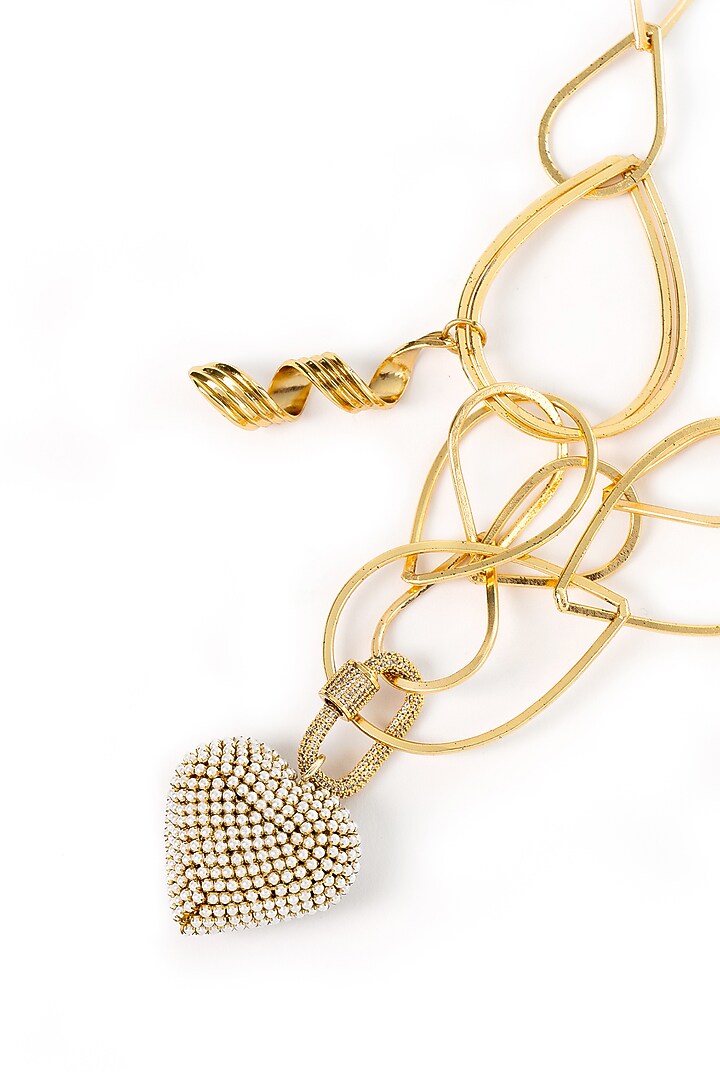 Gold Plated Faux Pearl Necklace by AMAMA at Pernia's Pop Up Shop