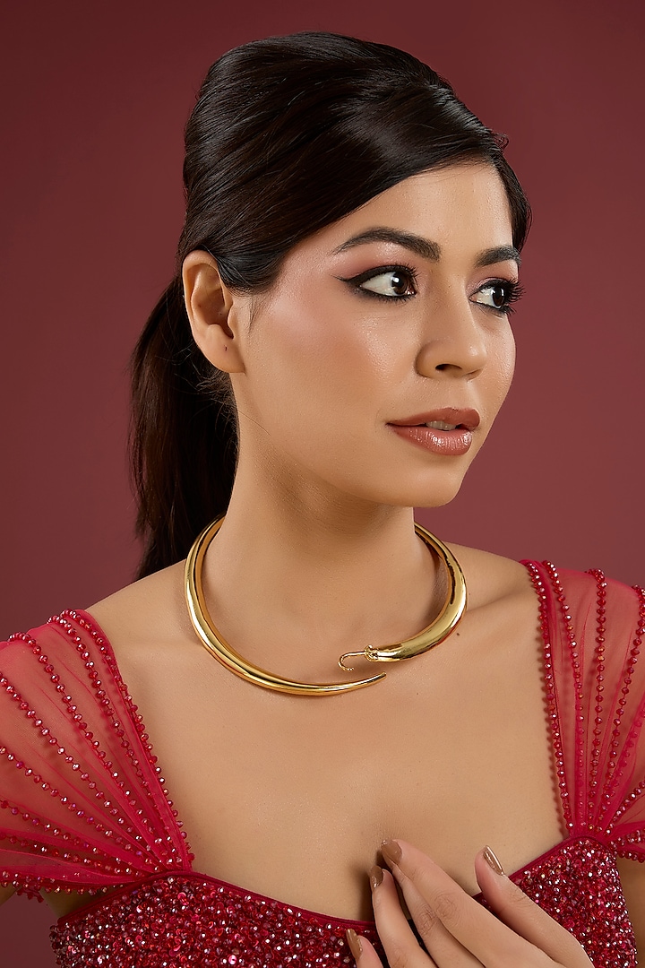 Gold Plated Tabasco Necklace by AMAMA at Pernia's Pop Up Shop