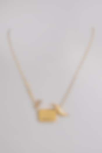 Gold Finish Pendant Necklace by AMAMA at Pernia's Pop Up Shop