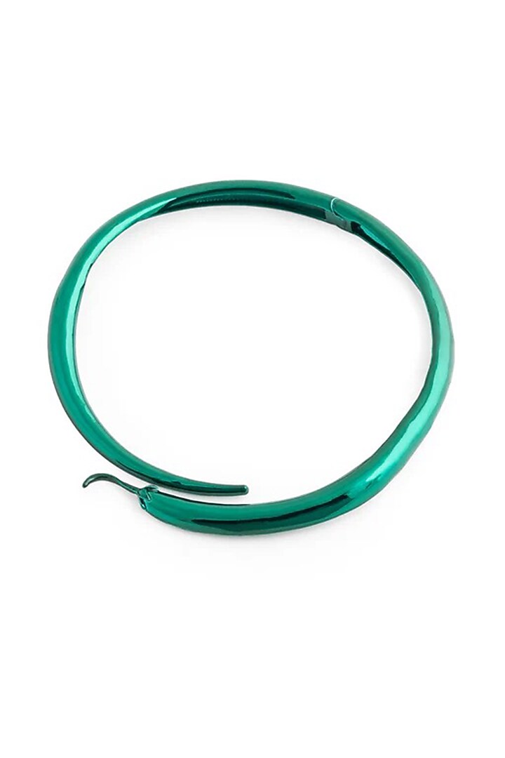 Gold Plated Green Brass Alloy Necklace by AMAMA at Pernia's Pop Up Shop
