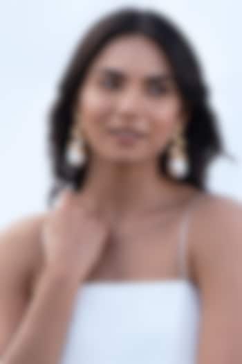 Gold Plated Brass Earrings by AMAMA at Pernia's Pop Up Shop