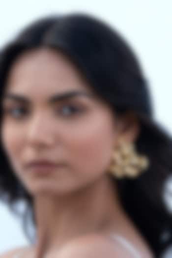 Gold Plated Brass Stud Earrings by AMAMA at Pernia's Pop Up Shop